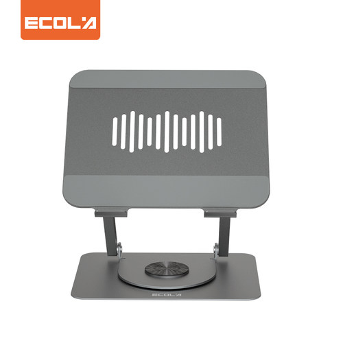 宜客莱（ECOLA）DA4K 深灰色 360°旋转立式双臂笔记本电脑支架