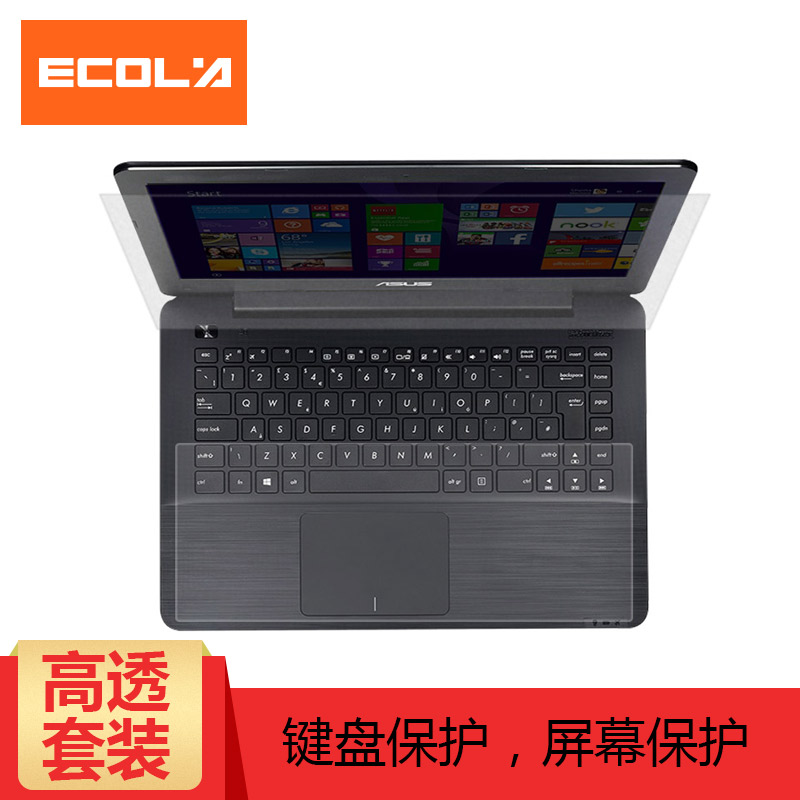 宜客莱（ECOLA）笔记本电脑键盘膜+屏幕膜防刮CD-T136K/CD-T143K/CD-T156K 3C数码配件 笔记本键盘保护膜 原图主图