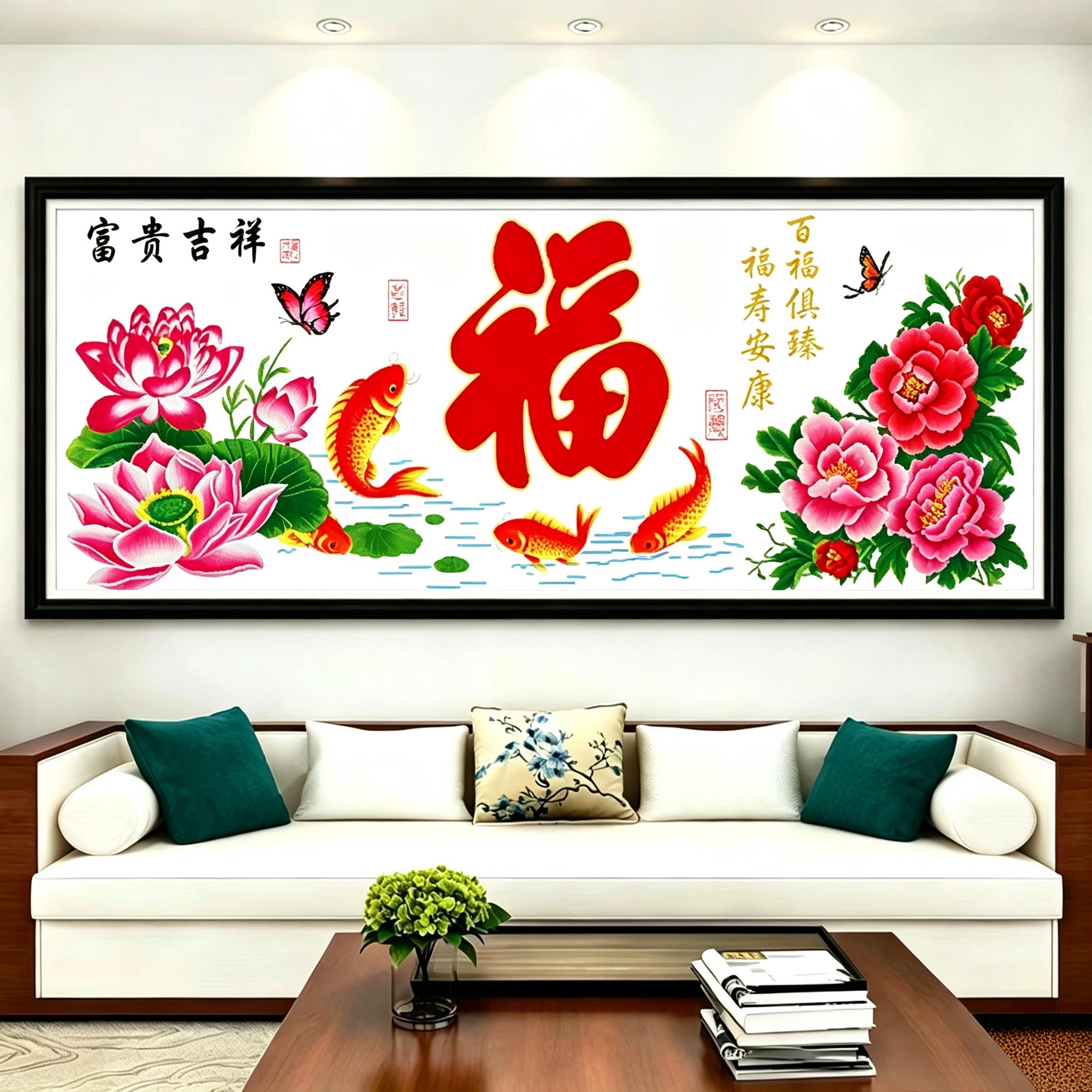 福字十字绣富贵吉祥2026新款客厅大图手工自己绣简单合适新手