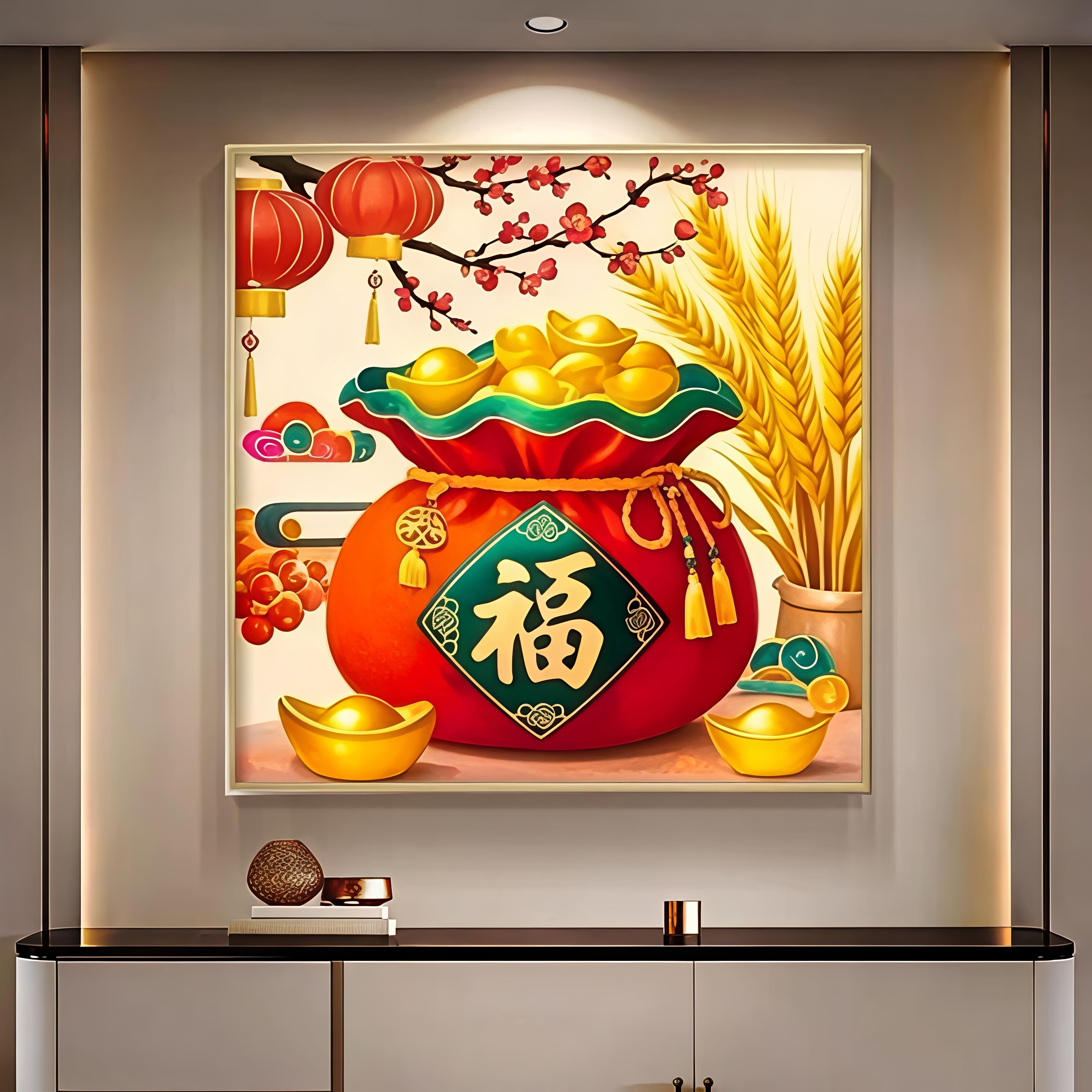 十字绣福袋2026新款客厅福字针线满绣中国风寓意好材料包高级画