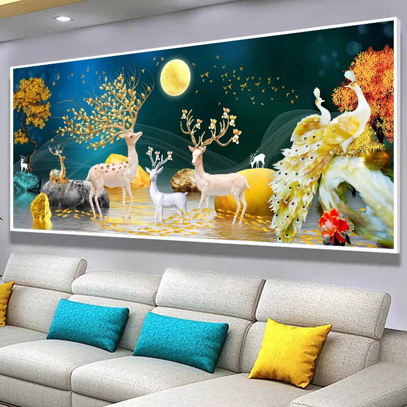 2026新款钻石画厚德载物办公室山水字画满钻客厅居家风景贴钻