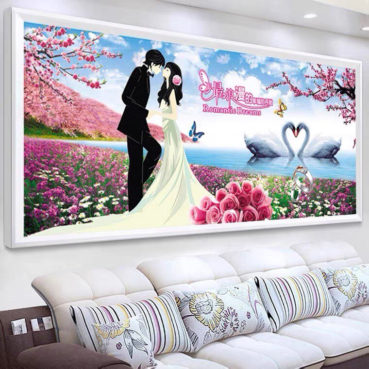 2026新款卧室情侣结婚爱情见证幸福时刻钻石画家用婚房喜庆十字绣
