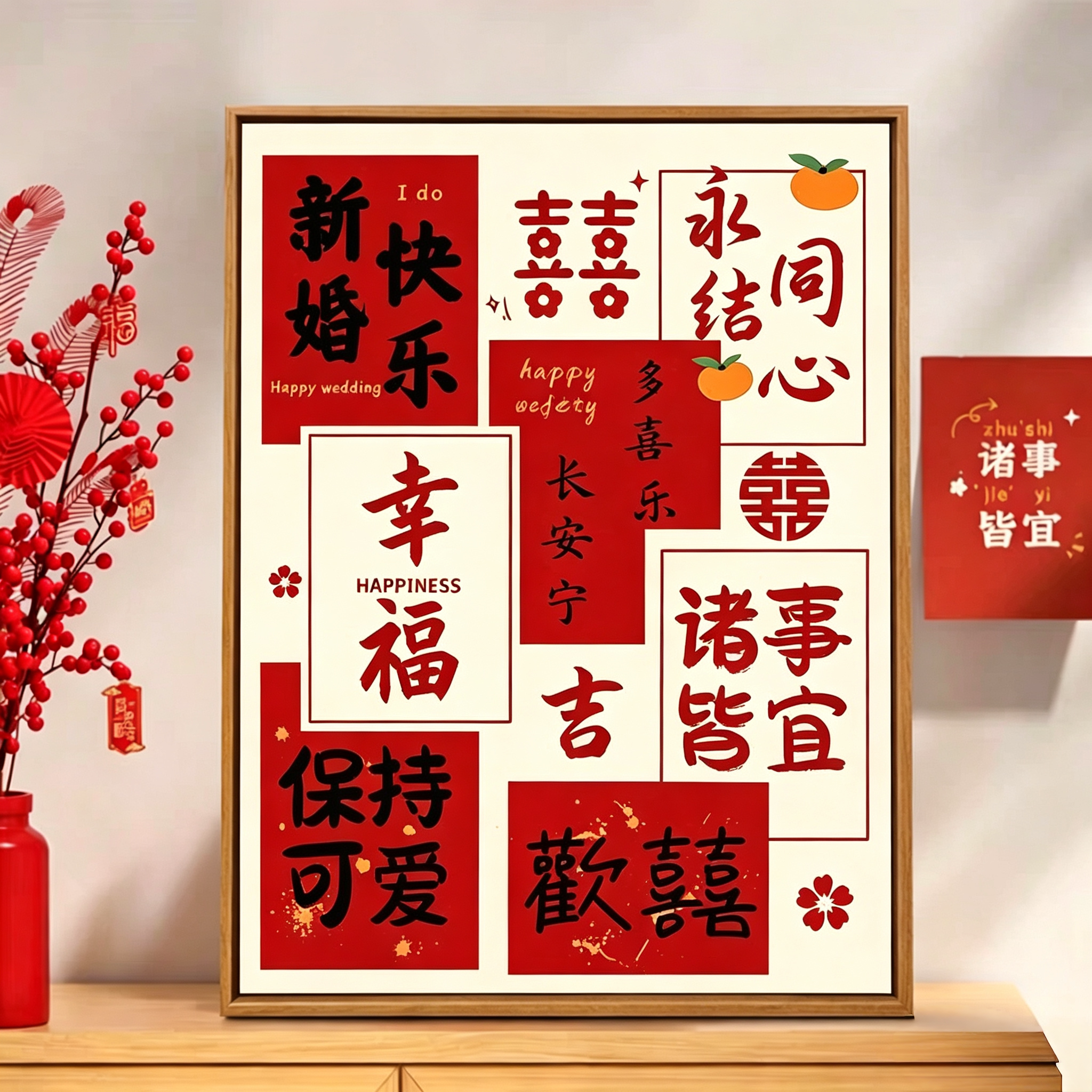 结婚款十字绣2026新款手工线绣婚房卧室喜庆竖版礼物送闺蜜寓意好