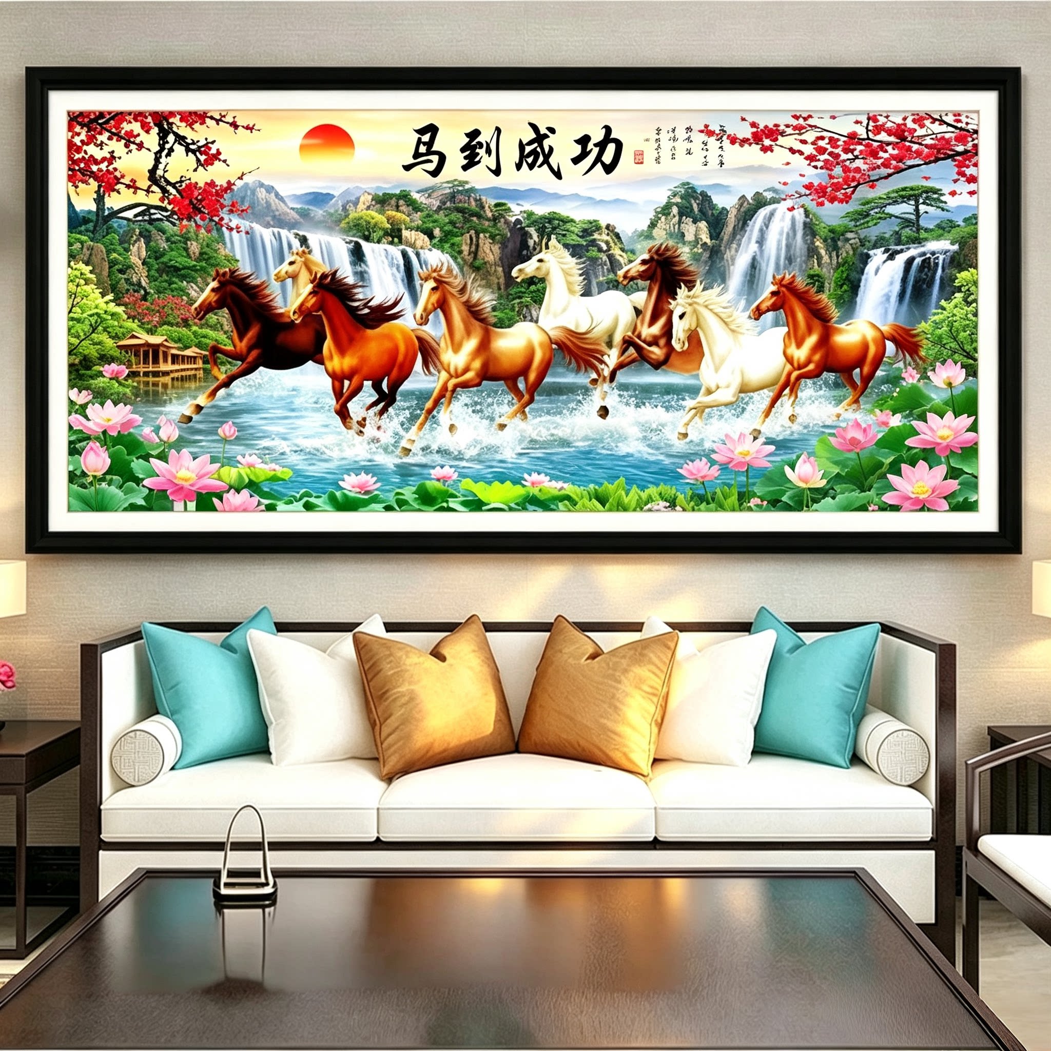 钻石画马到成功十字绣2026新款客厅公司商铺大尺寸挂画钻石绣