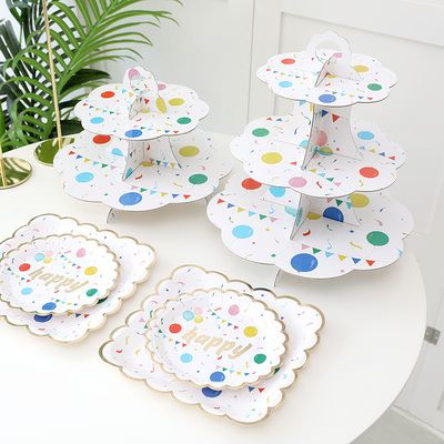 生日甜品台展示架场景布置摆件