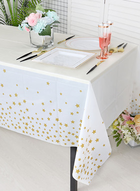 生日派对桌布儿童party布置甜品台装饰一次性六一台布塑料长方形