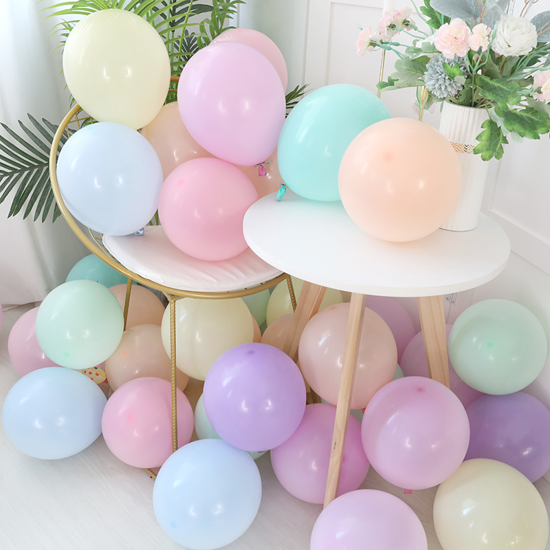 马卡龙气球乳胶圆形10寸婚庆生日
