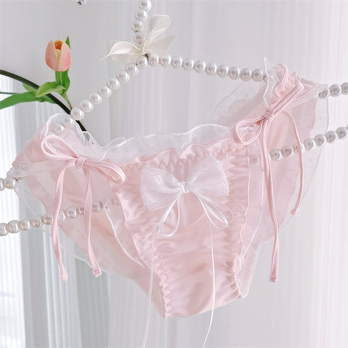 包邮甜美系带少女内裤性感绑带