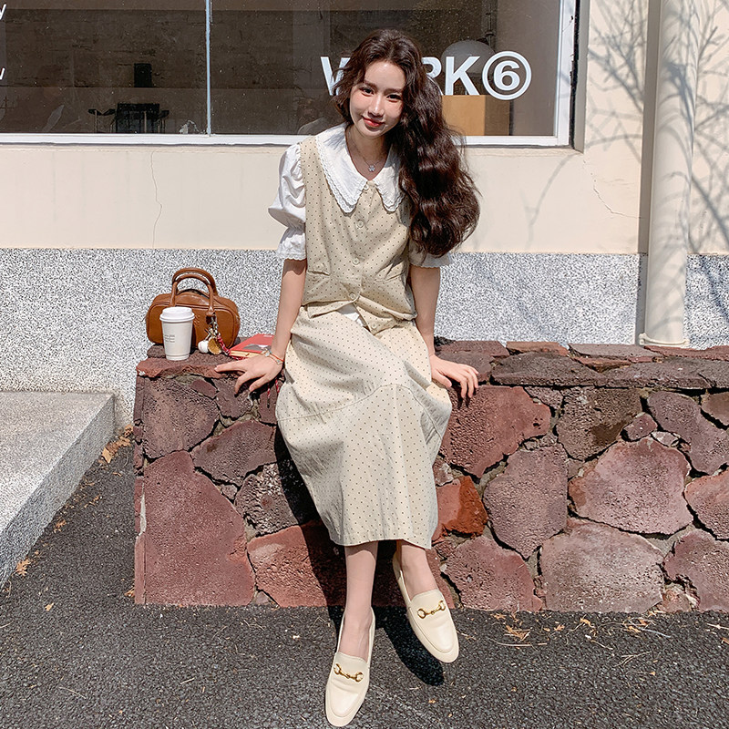 现货退货低波点马甲套装X30-批145-控218,女装套装/套裙,2C207