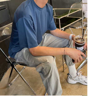 ins上衣潮牌基础款 纯棉净版 重磅体恤701 T恤夏季 宽松圆领男短袖