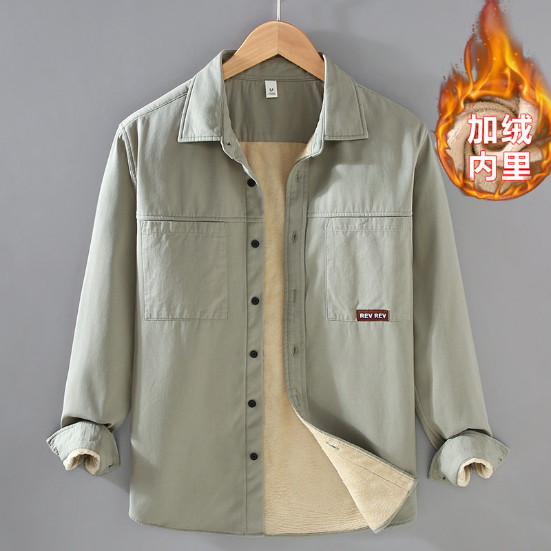 冬季新款加绒加厚长袖衬衫男宽松潮流工装方领休闲大码外套男,运动服/休闲服装,运动茄克/外套,淘宝优惠券,粉丝福利购,淘宝优惠卷