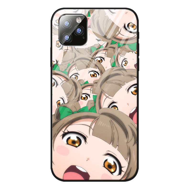 动漫手机壳适用iphoneX/13pro/12定制玻璃壳苹果8plus/xr/11/7软