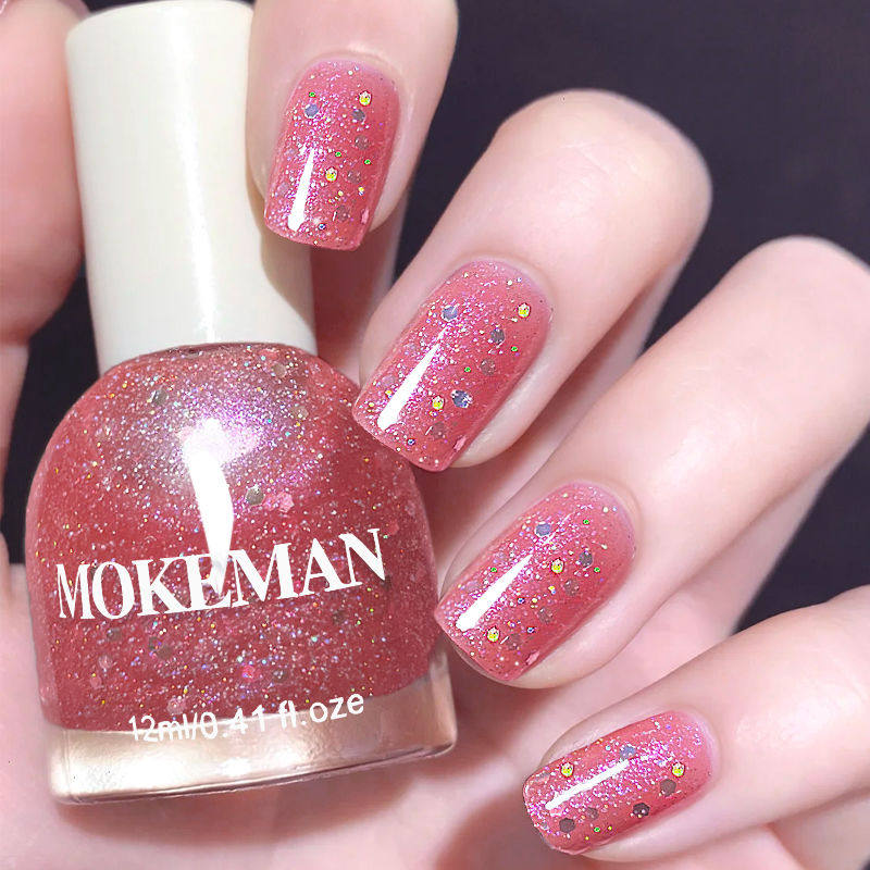 指甲油亮片闪粉女网红款脚免烤持久快干不可剥2025年新款夏季美甲