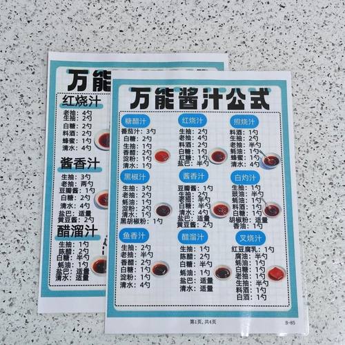 万能酱汁公式美味酱汁制作方法酱汁搭配详细教程宣传单海报
