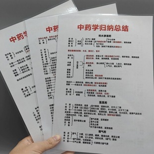 中药学归纳总结药性表+中医基础理论60问传统小知识印刷品宣传单