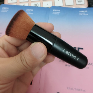ETVOS 天然矿物质 粉状粉底/粉刷 圆头平头粉底刷 高ji尼龙毛