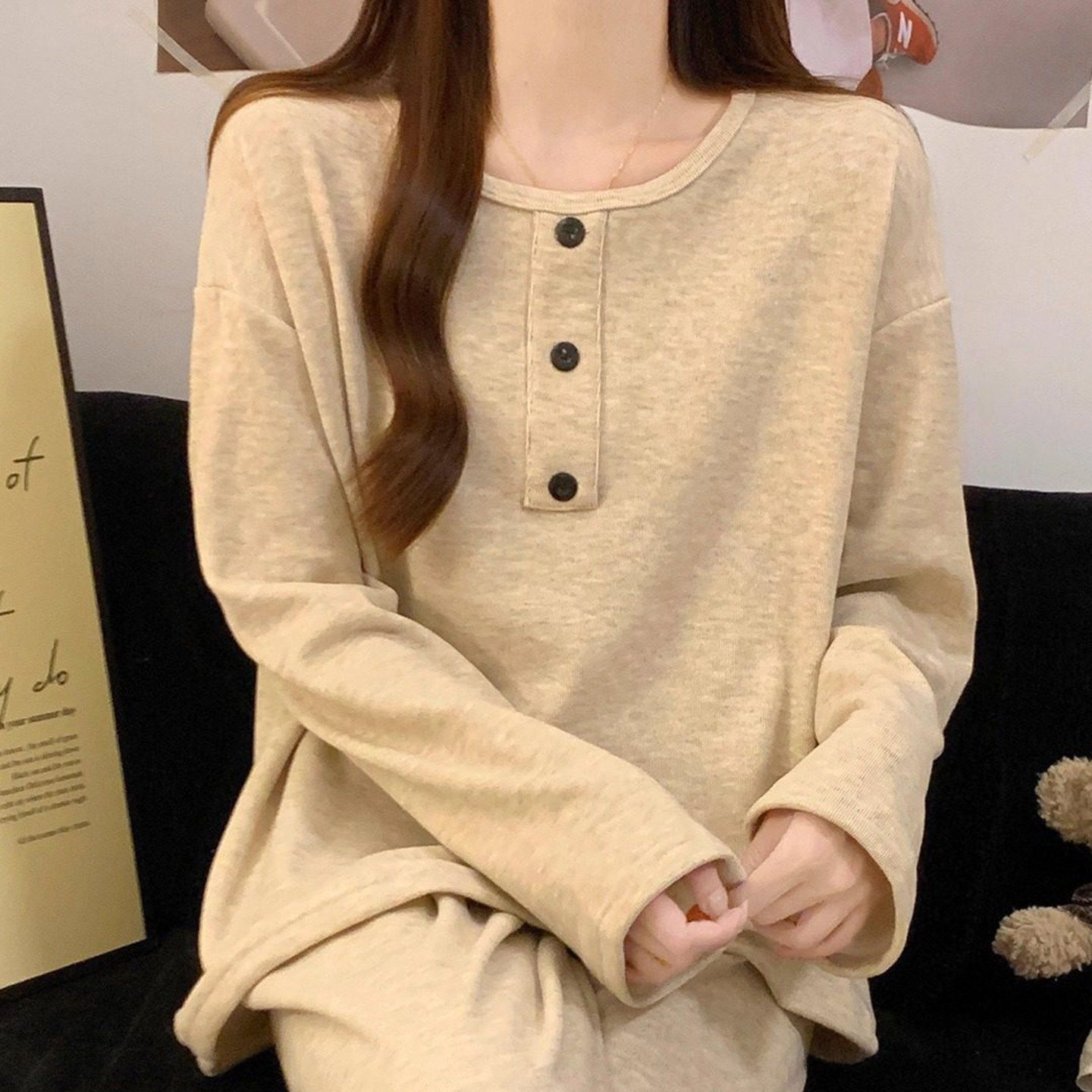 日本GP睡衣女春秋冬季加厚绵羊绒新款保暖薄绒慵懒风大码套装,女士内衣/男士内衣/家居服,睡衣/家居服套装,淘宝优惠券,粉丝福利购,淘宝优惠卷