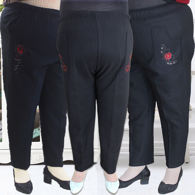 加肥加大码胖妈妈宽松休闲风裤子