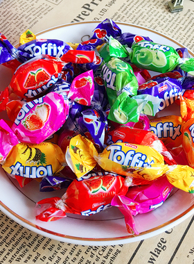 土耳其进口托飞飞咀嚼糖水果味糖夹心奶味糖咀嚼可嚼吃糖toffix