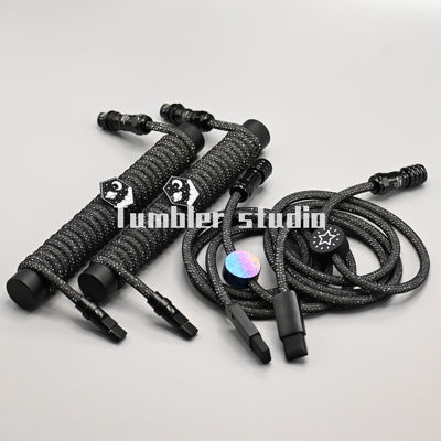 Tumbler studio星空主题航插线闪黑键盘线8k航插线键盘线