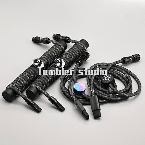 Tumbler studio星空主题航插线闪黑键盘线8k航插线键盘线