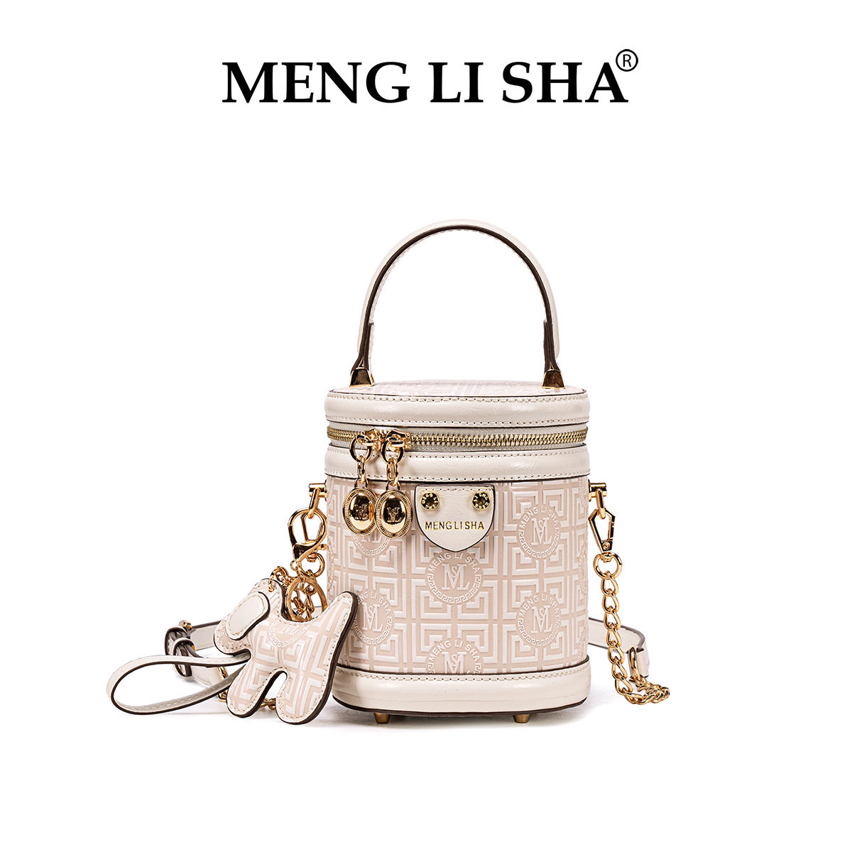 MENGLISHA梦丽莎女包小众2025夏季上新时尚水桶包手提单肩斜跨包