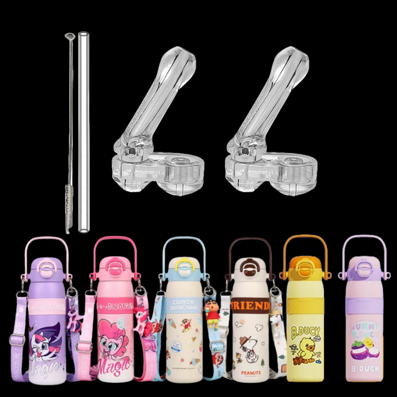 适配史努比蜡笔小新小马宝莉小黄鸭儿童保温杯吸嘴吸管杯水杯配件