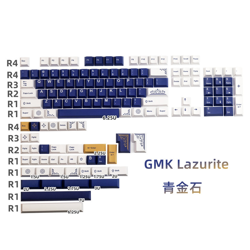 GMK青金石键帽PBT热升华Lazurite按键机械键盘原厂高个性全套增补 电脑硬件/显示器/电脑周边 键盘 原图主图