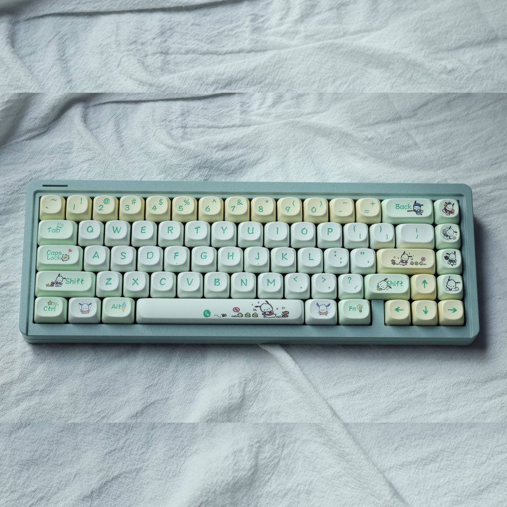 帕恰狗键帽pbt热升华机械键盘可爱卡通按键moa高度小全套