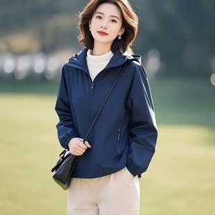 早春装女款2026年新款独特超好看减龄漂亮洋气小个子休闲蓝色外套