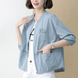 防晒衣女2026年新款夏季薄款棒球服外套妈妈短款休闲开衫防晒服