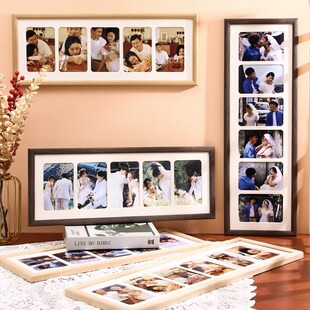 创意组合相框四联五六连宫格diy6寸照片装裱框横竖挂墙木质画框