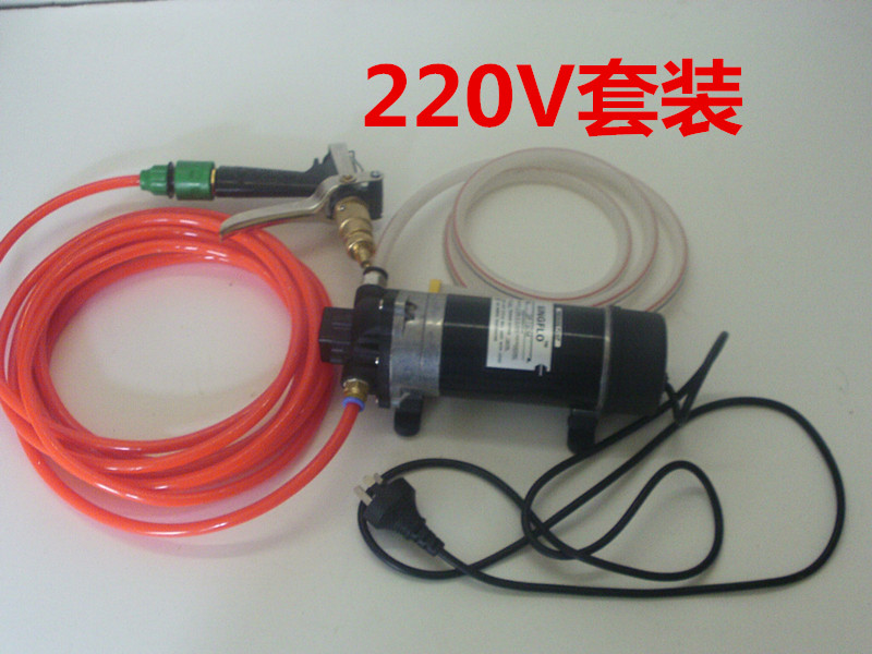 12v 220V高压隔膜泵 电动洗车泵 高压力12公斤停机管道试压泵打压