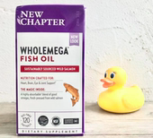 180装 新章New Chapter野生Wholemega鲑鱼油fish全鱼油每天2粒120