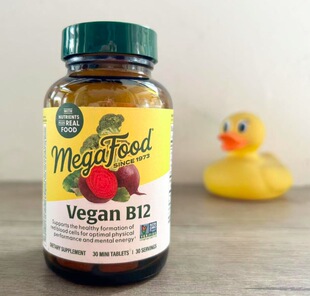 Folate叶酸协同VB12血细胞27.07 MegaFood素Vegan维生素B12添加B6