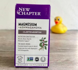 NewChapter新章Magnesium活性镁Ashwagandha醉茄骨骼心脏睡眠calm