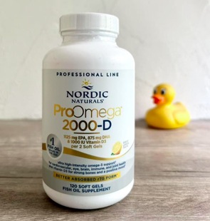 Nordic Naturals鱼油ProOmega2000-D高欧米茄3添加维生素D胶囊rTG