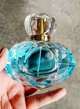 宇兮YUXI 75ml新款异形香水瓶 晶白料玻璃亚克力盖多面香水瓶