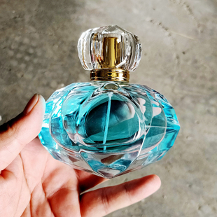 宇兮YUXI 75ml新款异形香水瓶 晶白料玻璃亚克力盖多面香水瓶