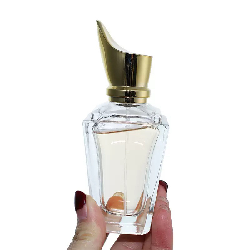 宇兮YUXI 50ml香水瓶卡口透明玻璃瓶按压喷雾瓶分装便携香水空瓶