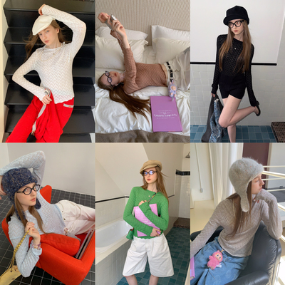 TZCO 25FW「爱心打底衫」康赛妮棉羊绒超软舒适性感透视针织内搭