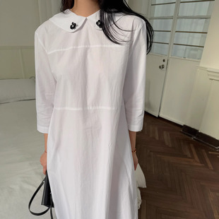 TZCO 25秋 「两穿op」进口匹马棉娃娃领超大裙摆正反穿秋冬内搭