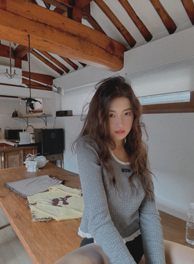 TZCOx康赛妮48支棉羊绒「乌云打底」绞花可爱木耳边纯欲针织衫