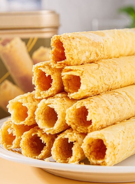 力荐 澳门黄油鸡蛋卷选用进口榴莲蛋卷铁罐360g送礼佳品蛋卷零食