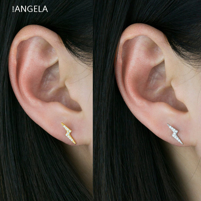 纯银锆石防过敏欧美风高级感耳环
