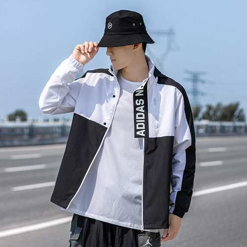 新款 Adidas阿迪达斯NEO男装春季运动休闲训练夹克外套GL7188