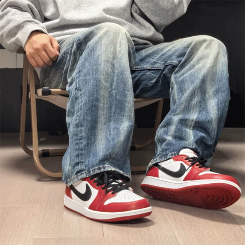 NIKE/耐克男鞋Air Jordan 1 低帮复古耐磨运动休闲鞋 HQ6998-600