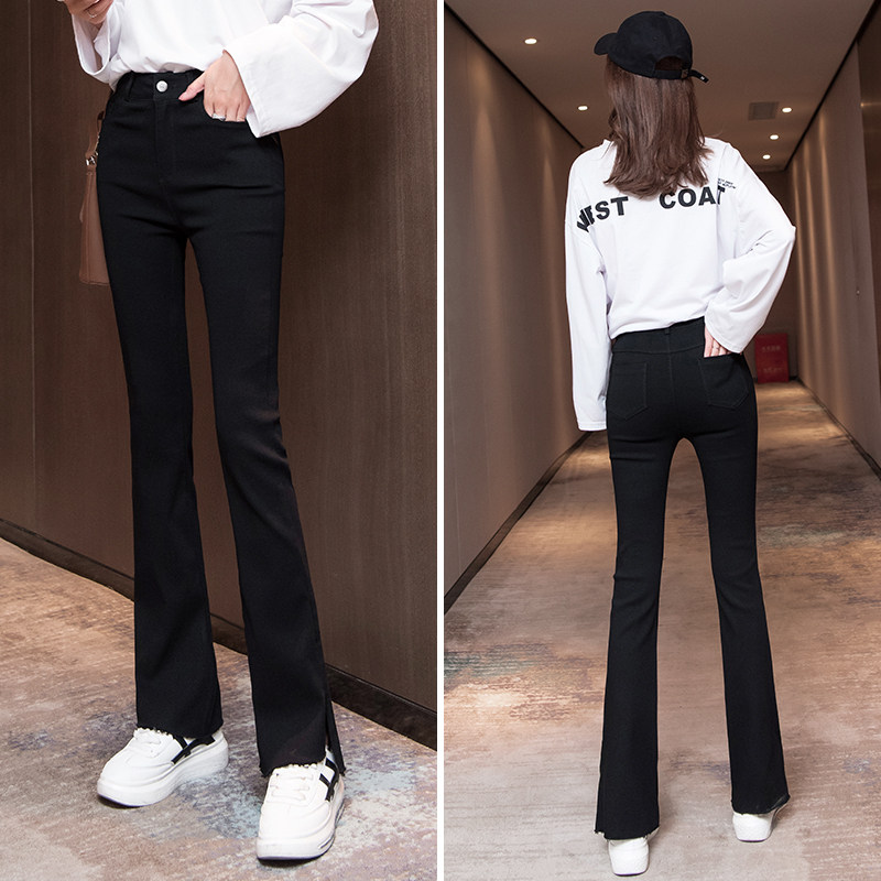 Flash Bell-bottoms 2019 new pattern Autumn Paige Leggings black Nine points Show thin Split ends trousersin the Women's clothing/Boutique , Pants , Casual pants  category - from Buy2taobao.com to provide professional Taobao agent buy service
