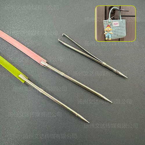 5mm扁藤条夹针松紧带针鞋带针皮条针多功能夹绳针穿帽引绳针