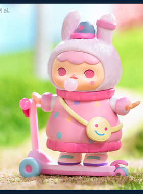 POPMART泡泡玛特 PUCKY精灵滑板车兔宝宝手办吊卡 可爱毕奇潮玩